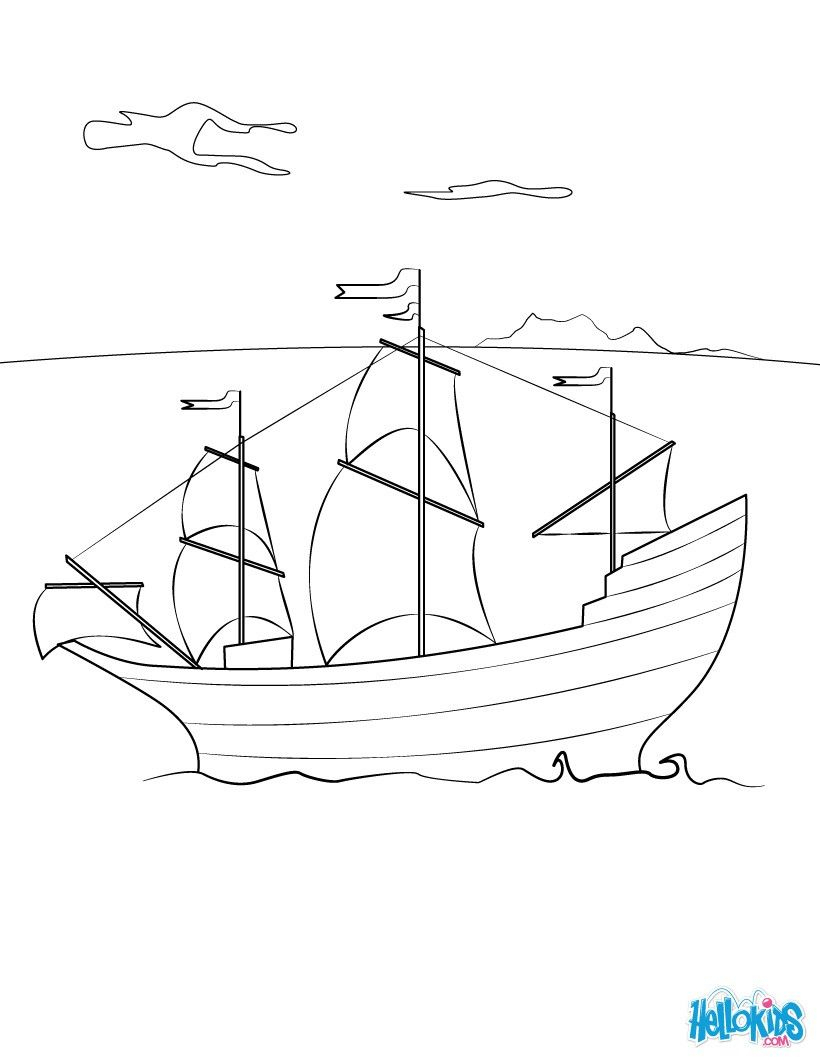 820x1060 Mayflower Drawing For Kids And Mayflower Ship Drawing - Mayflower Drawing