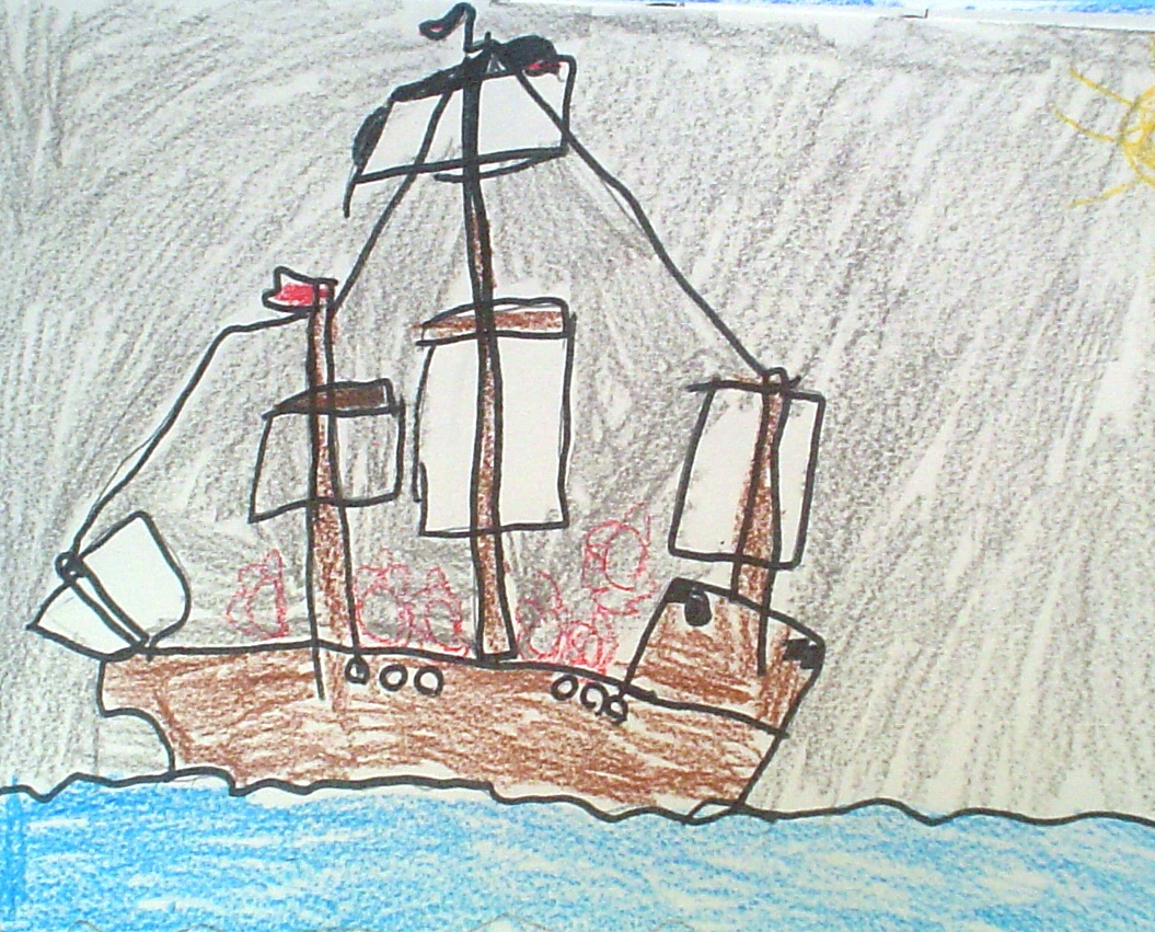 1055x851 Mayflower Drawings Lessons From The K Art Room - Mayflower Drawing