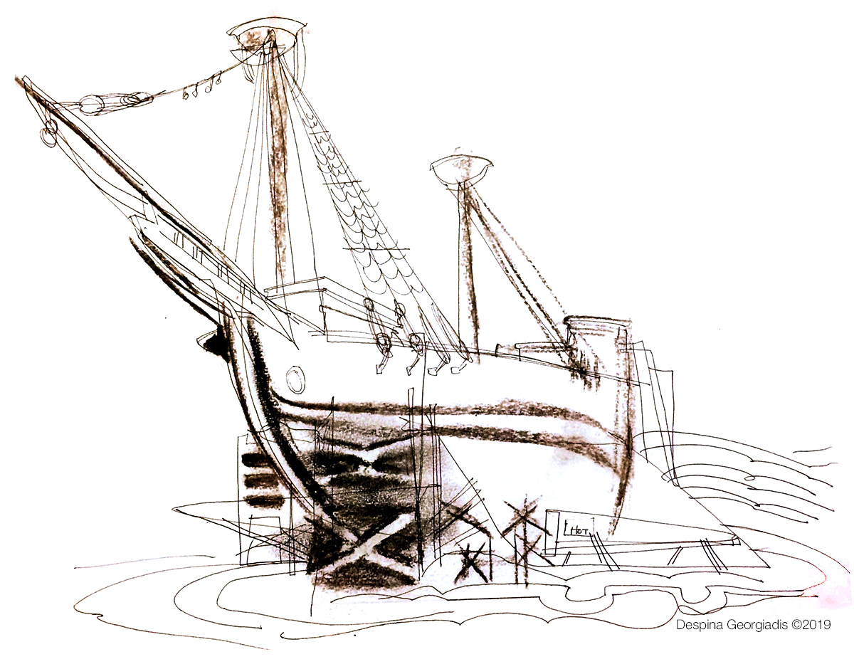 1200x940 Mayflower Ii - Mayflower Drawing