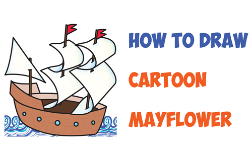 500x306 How To Draw Mayflower Archives - Mayflower Drawing