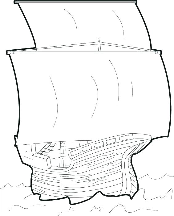 565x700 mayflower ship coloring - Mayflower Ship Drawing