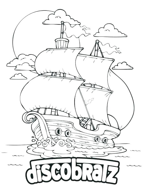 618x800 coloring mayflower ship coloring page - Mayflower Ship Drawing