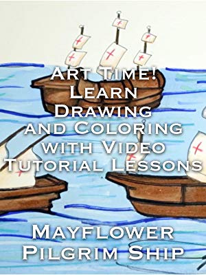 300x400 watch art time! learn drawing and coloring with video - Mayflower Ship Drawing