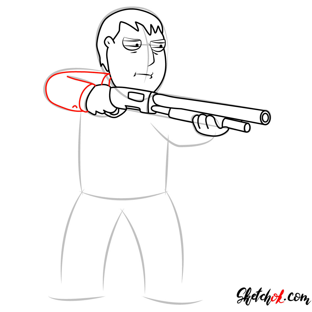 1200x1200 How To Draw Mayor Adam West With A Rifle - Mayor Drawing