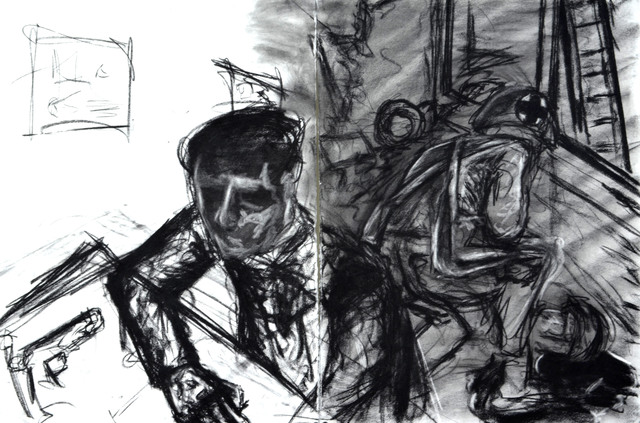 640x423 James Mayor Artwork Tired Of Living For Two Original Drawing - Mayor Drawing