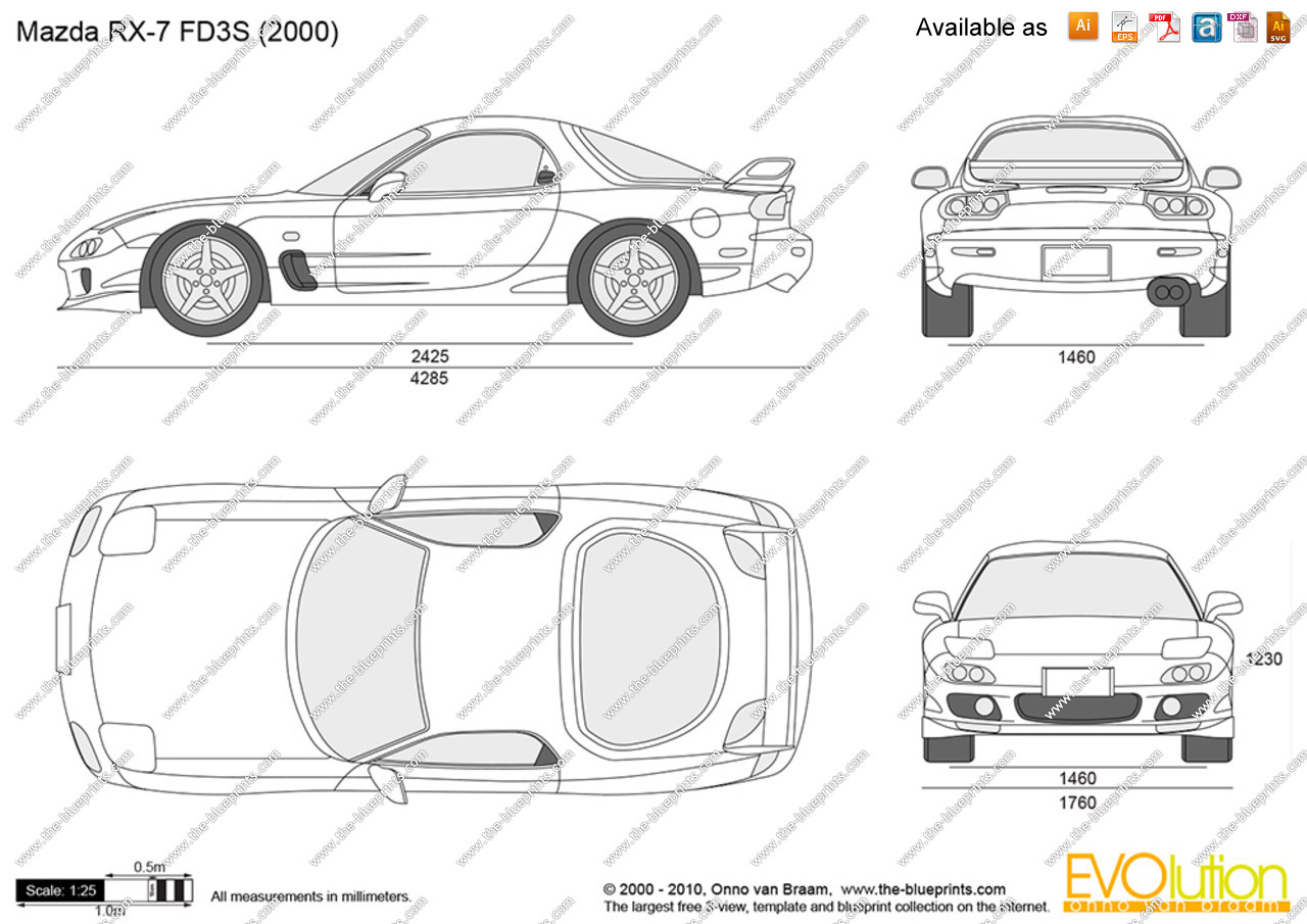 Mazda rx7 Blueprint