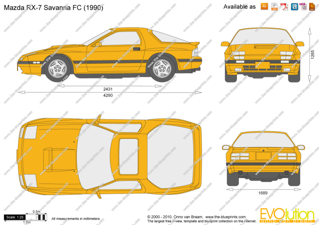 Mazda rx 7 чертеж