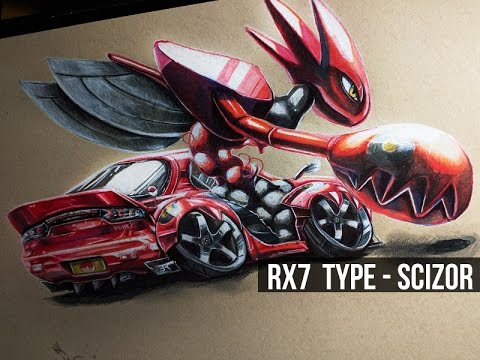 480x360 mazda pokemon scizor fusion - Mazda Rx7 Drawing