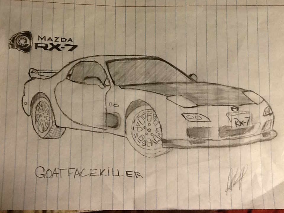 960x720 mazda drawing - Mazda Rx7 Drawing