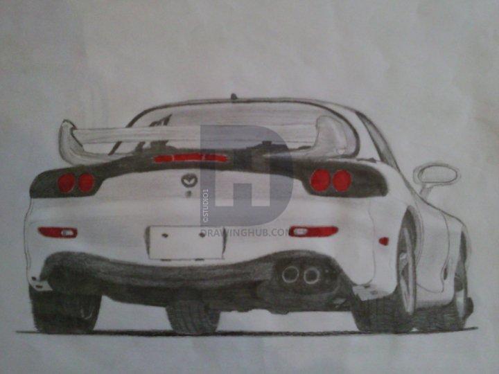 720x540 mazda drawing - Mazda Rx7 Drawing
