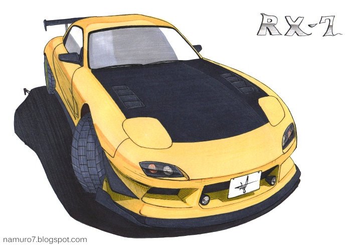 Как нарисовать мазду rx 7