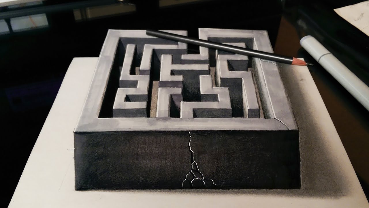 1280x720 drawing a maze - Maze Drawing