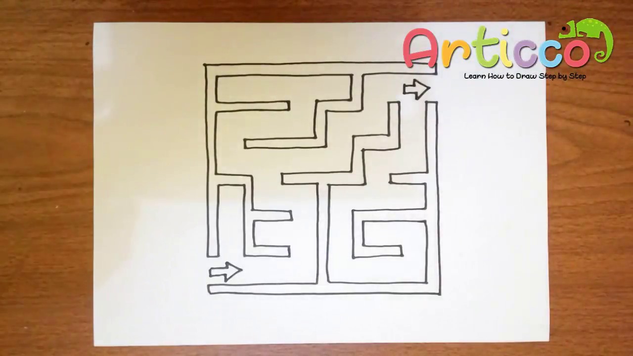 1280x720 how to draw a maze step - Maze Drawing
