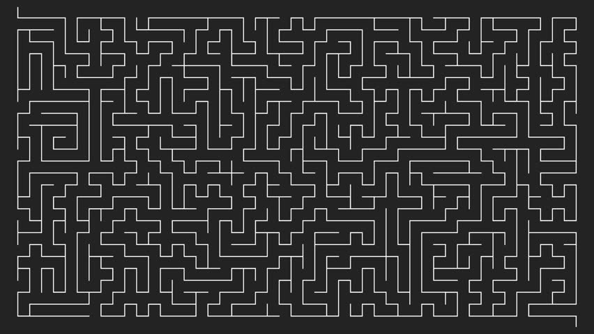 852x480 maze challenge animation path solution stock footage video - Maze Drawing
