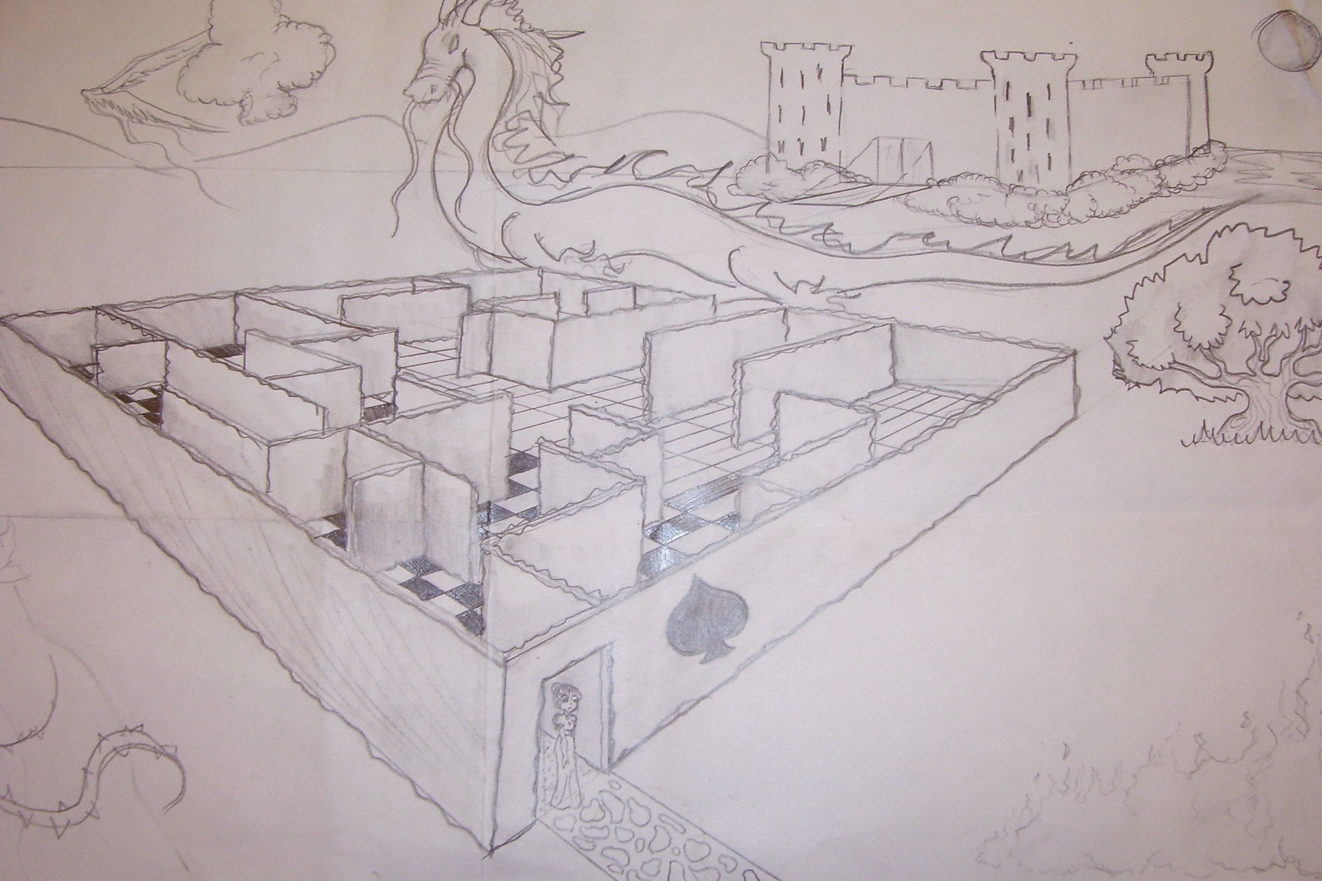 2576x1716 my amazing students! point perspective maze student artwork - Maze Drawing Based On Two Point Perspective