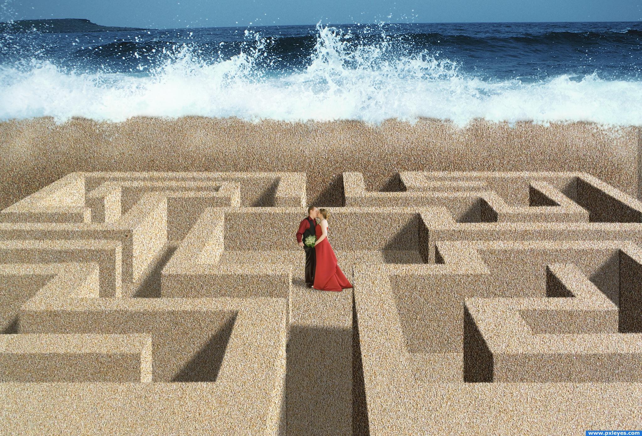 2048x1391 point perspective maze drawing - Maze Drawing Based On Two Point Perspective