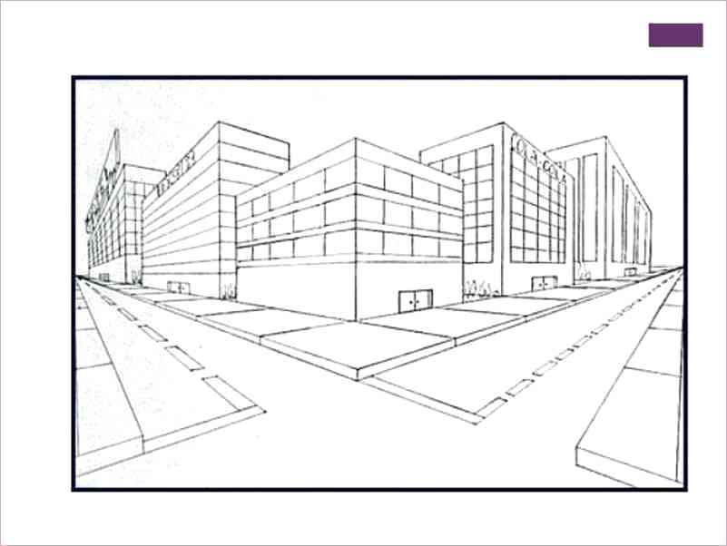 801x602 point perspective worksheets maze drawing two - Maze Drawing Based On Two Point Perspective