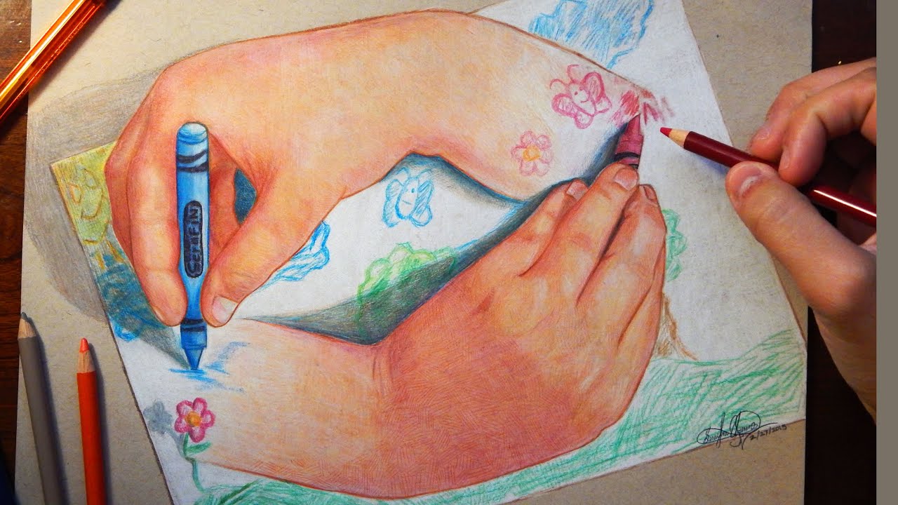 1280x720 Hands Drawing Hands M C Escher's The Drawing Hands - Mc Drawing