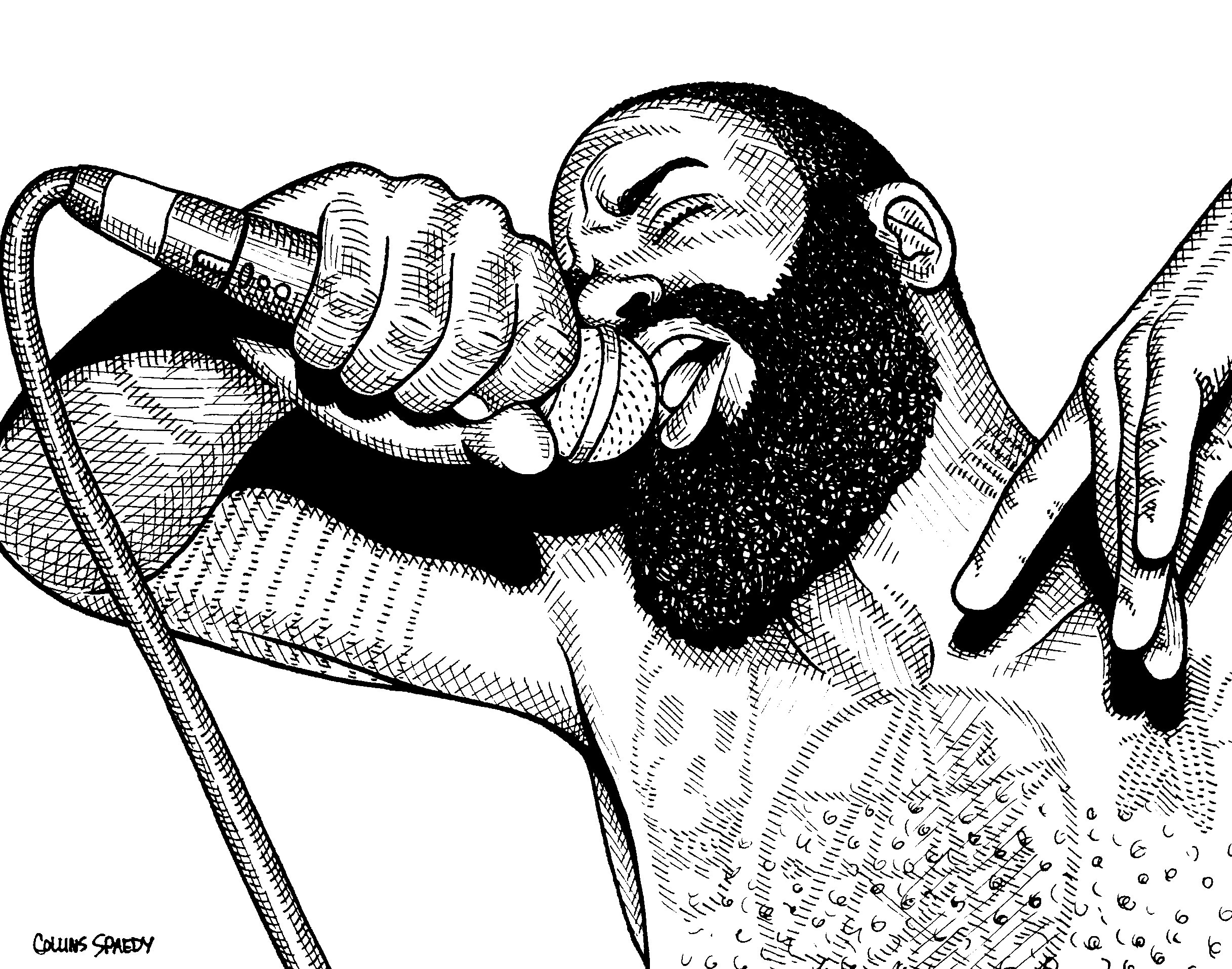 2434x1915 Just Finished This Sharpie Drawing Of Mc Ride - Mc Drawing