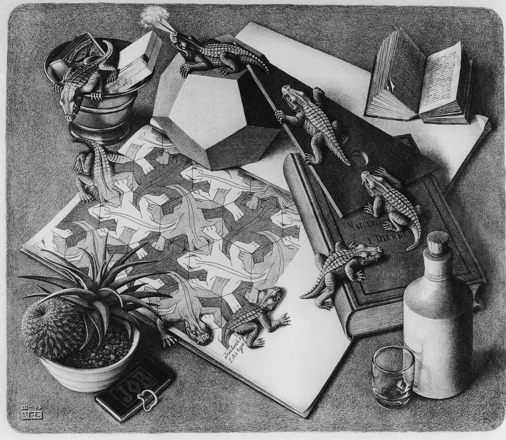 1024x890 escher's flirting with reality is shown in conn - Mc Escher Drawings