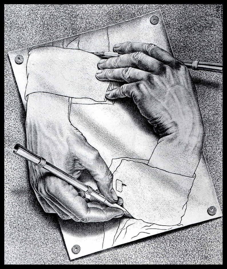 Mc Escher Hands Drawing Each Other at Explore