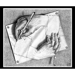 300x300 M C Escher Drawing Hands Mousepad Amazon Ca Office Products - Mc Escher Hands Drawing Each Other