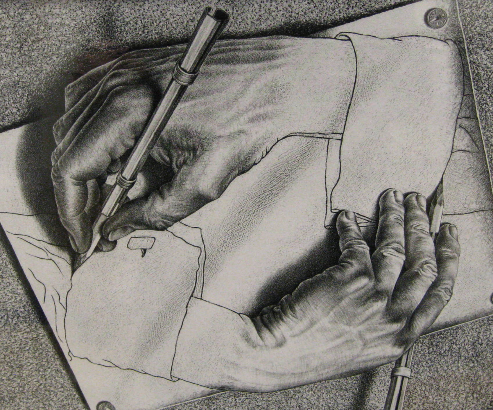 Mc Escher Hands Drawing Each Other at Explore