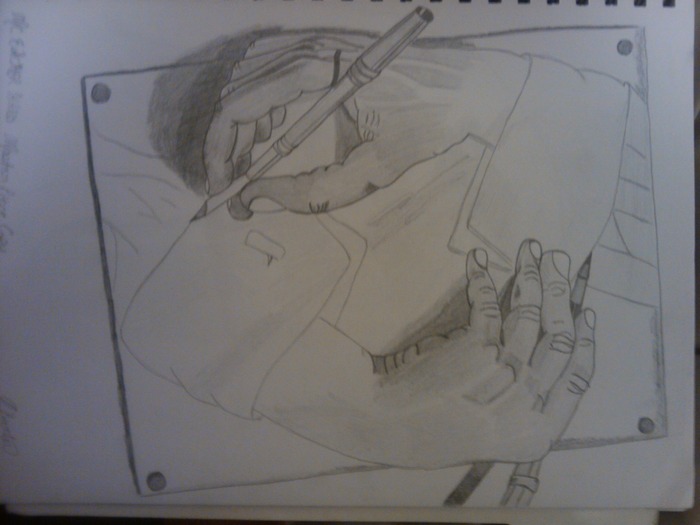 700x525 Art Picture Mc Escher Hands Drawing Each Other - Mc Escher Hands Drawing Each Other