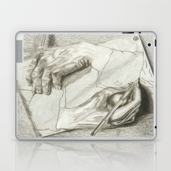 700x700 Drawing Hands, Mc Escher Laptop Ipad Skin - Mc Escher Hands Drawing Each Other