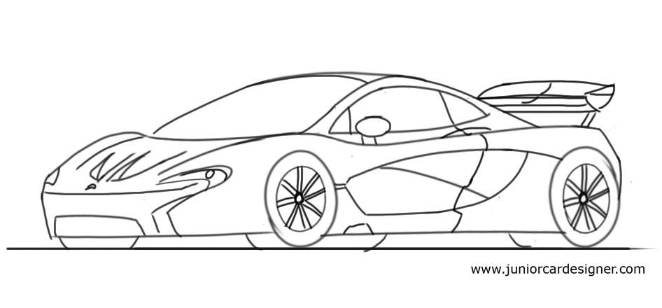946x440 How To Draw A Mclaren Automobiles And Machinery Car - Mclaren Drawing