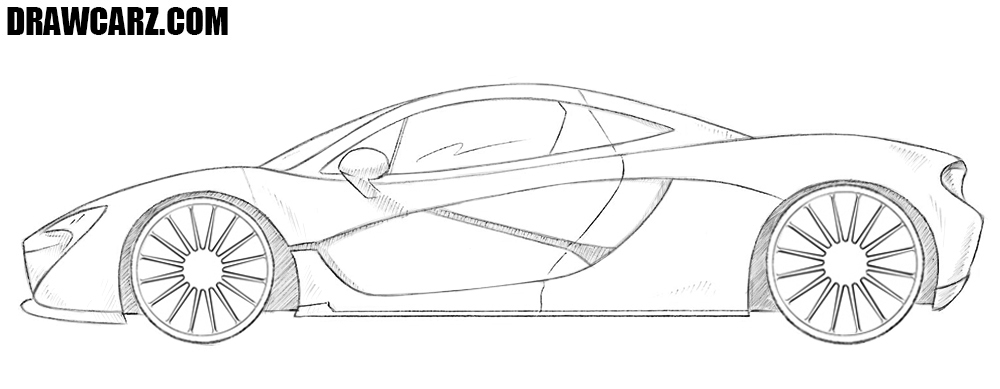 1000x389 How To Draw A Mclaren Drawcarz - Mclaren Drawing