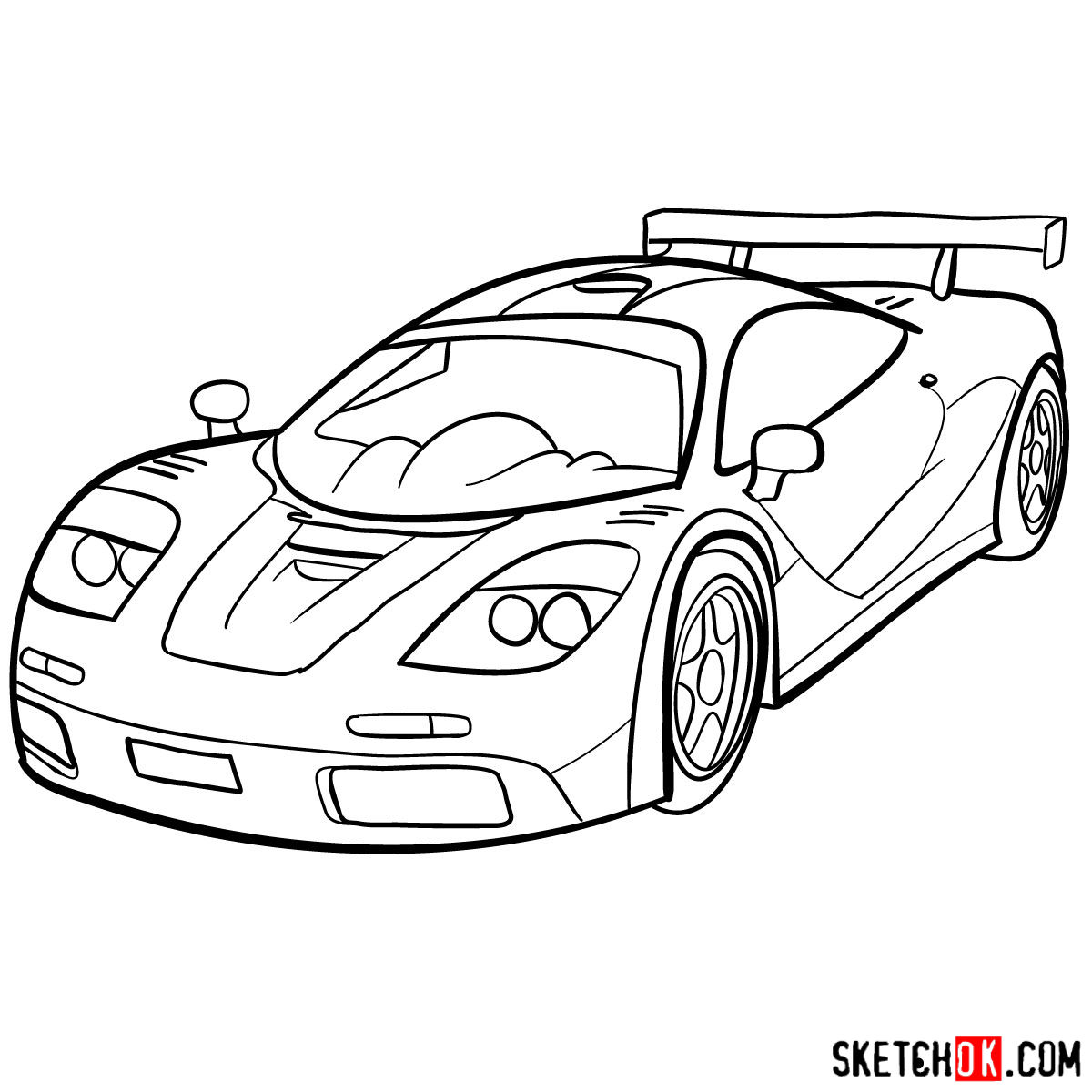 1200x1200 How To Draw Mclaren - Mclaren Drawing