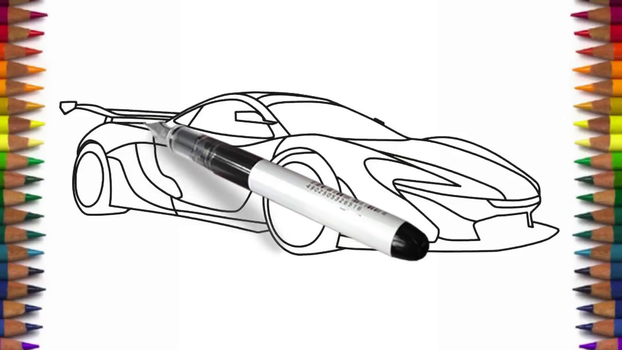 1280x720 How To Draw Mclaren Step - Mclaren P1 Drawing