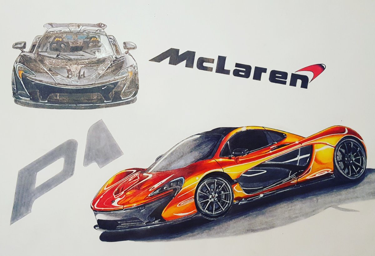 Mclaren p1 нарисовать