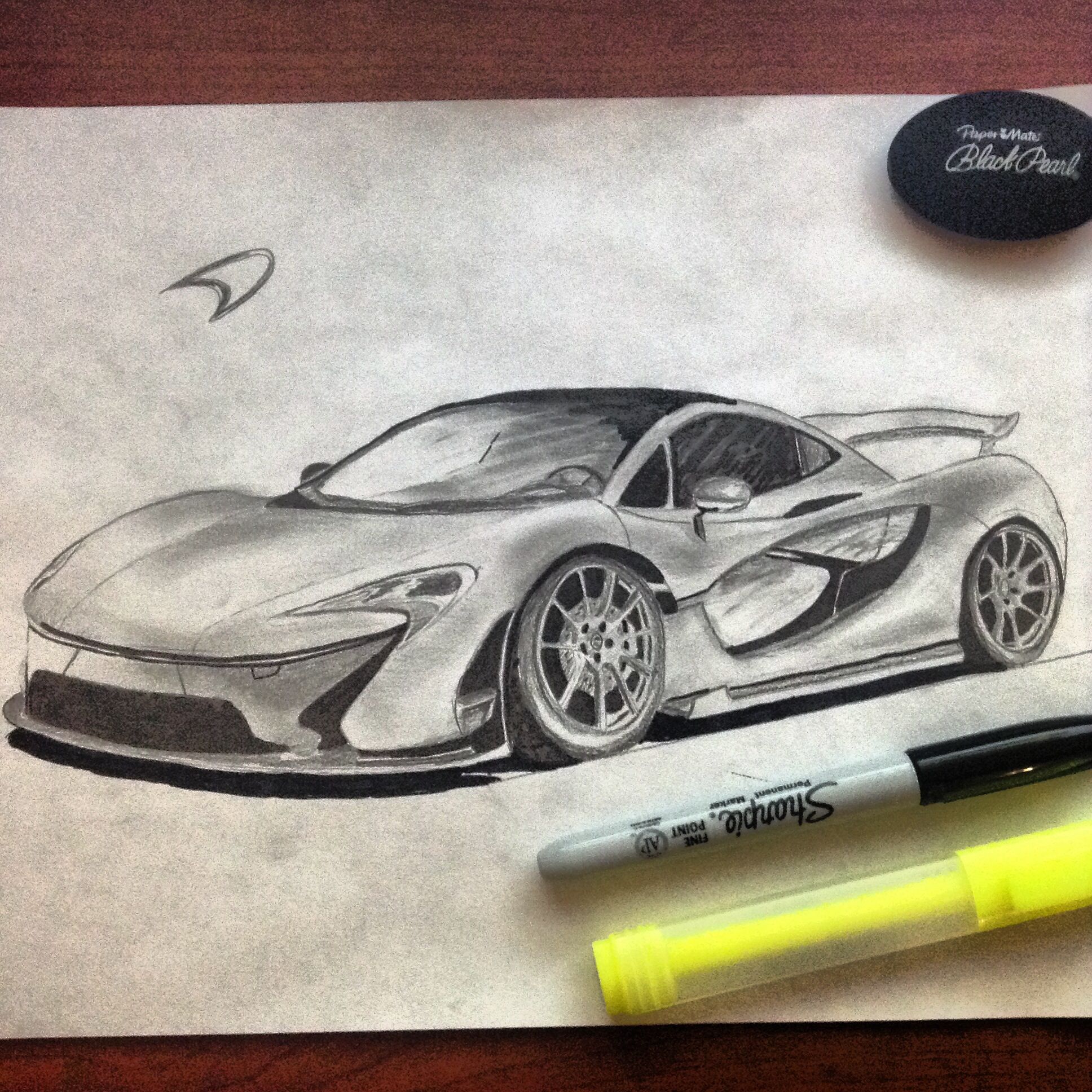 1936x1936 Mclaren Car Drawings In Pencil Drawings, Drawings, Car - Mclaren P1 Drawing
