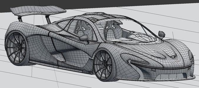 676x299 Mclaren Model Cgtrader - Mclaren P1 Drawing