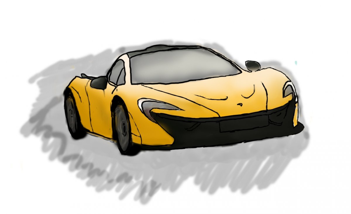 1200x733 Mclaren Digital Drawing - Mclaren P1 Drawing