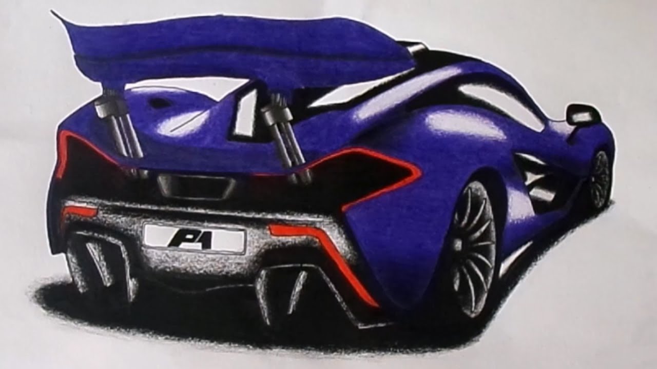 1280x720 Mclaren Drawing Time Lapse - Mclaren P1 Drawing