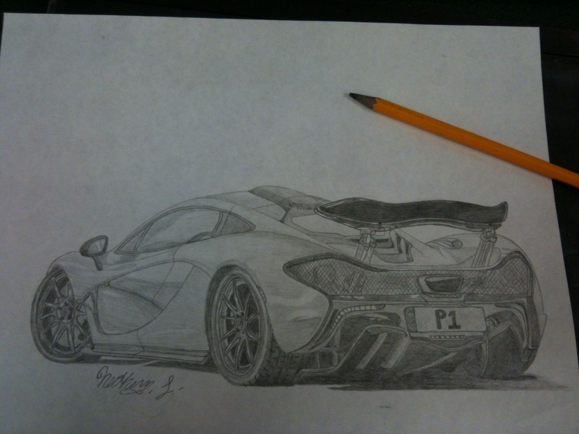 1136x852 Mclaren Drawing - Mclaren P1 Drawing