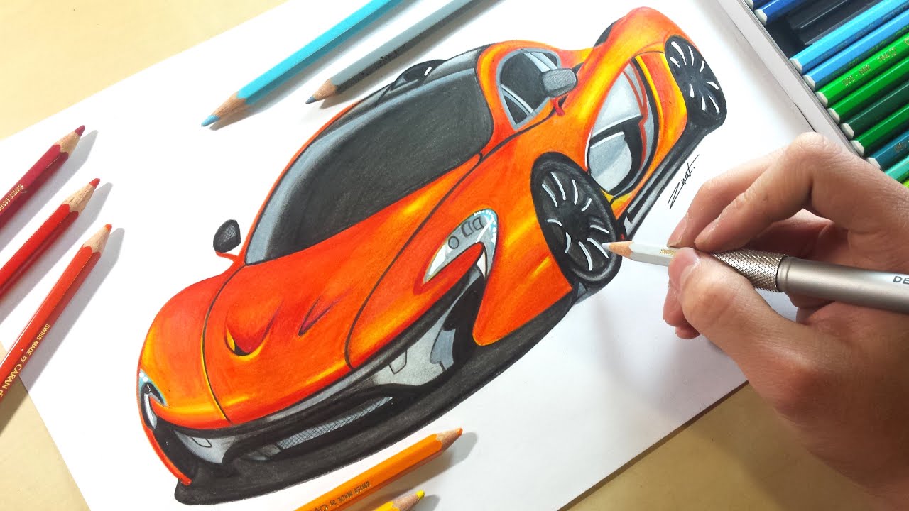 1280x720 Drawing - Mclaren P1 Drawing
