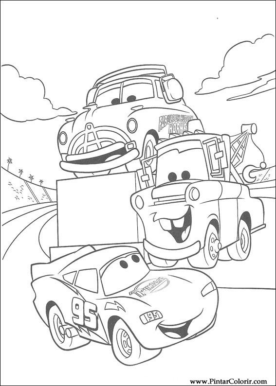 567x794 Drawings To Paint Colour Lightning Mcqueen - Mcqueen Drawing