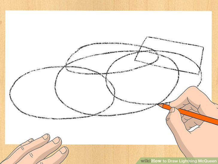 728x546 How To Draw Lightning Mcqueen Steps - Mcqueen Drawing