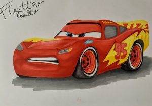 300x210 lightning mcqueen drawing how to draw lightning mcqueen cars - Mcqueen Drawing