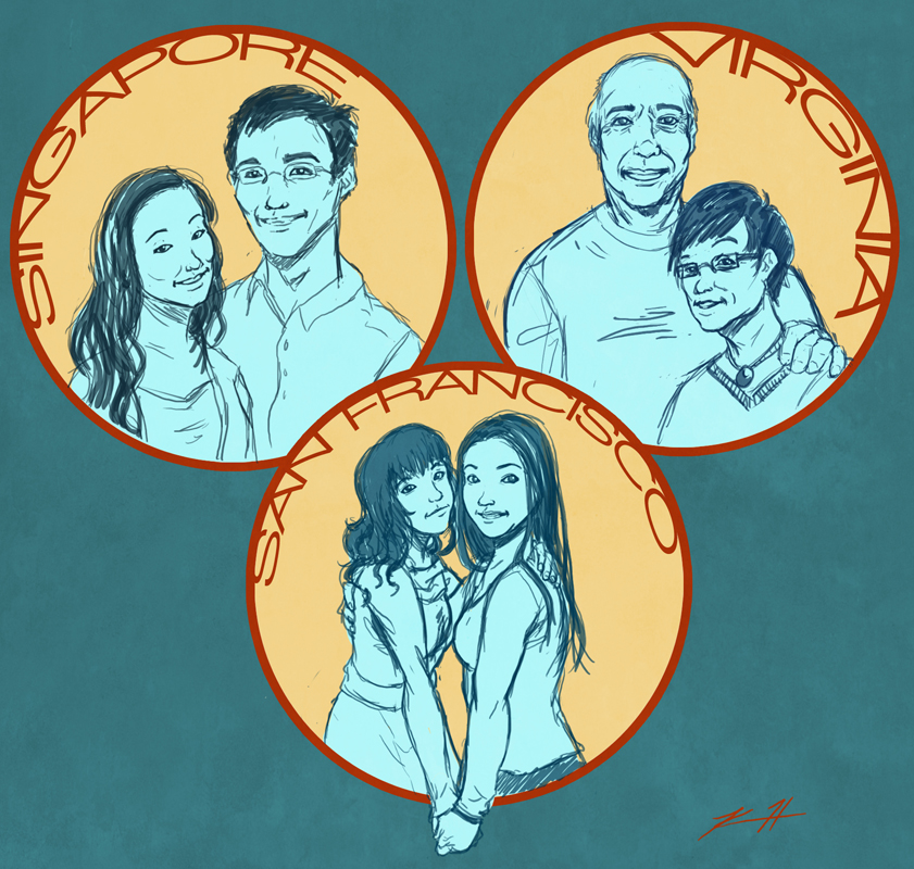 841x800 Kim Herbst - Me And My Family Drawing