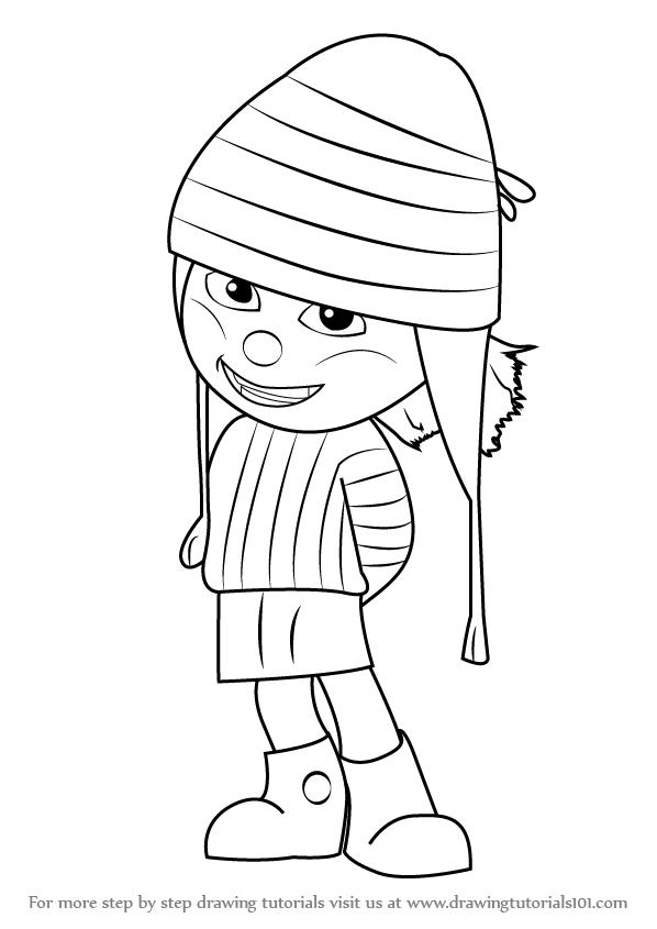 598x845 learn how to draw edith from despicable me - Me Drawing