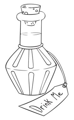 236x383 Drink Me Bottle Drawing Alice In Wonderland - Me Drawing