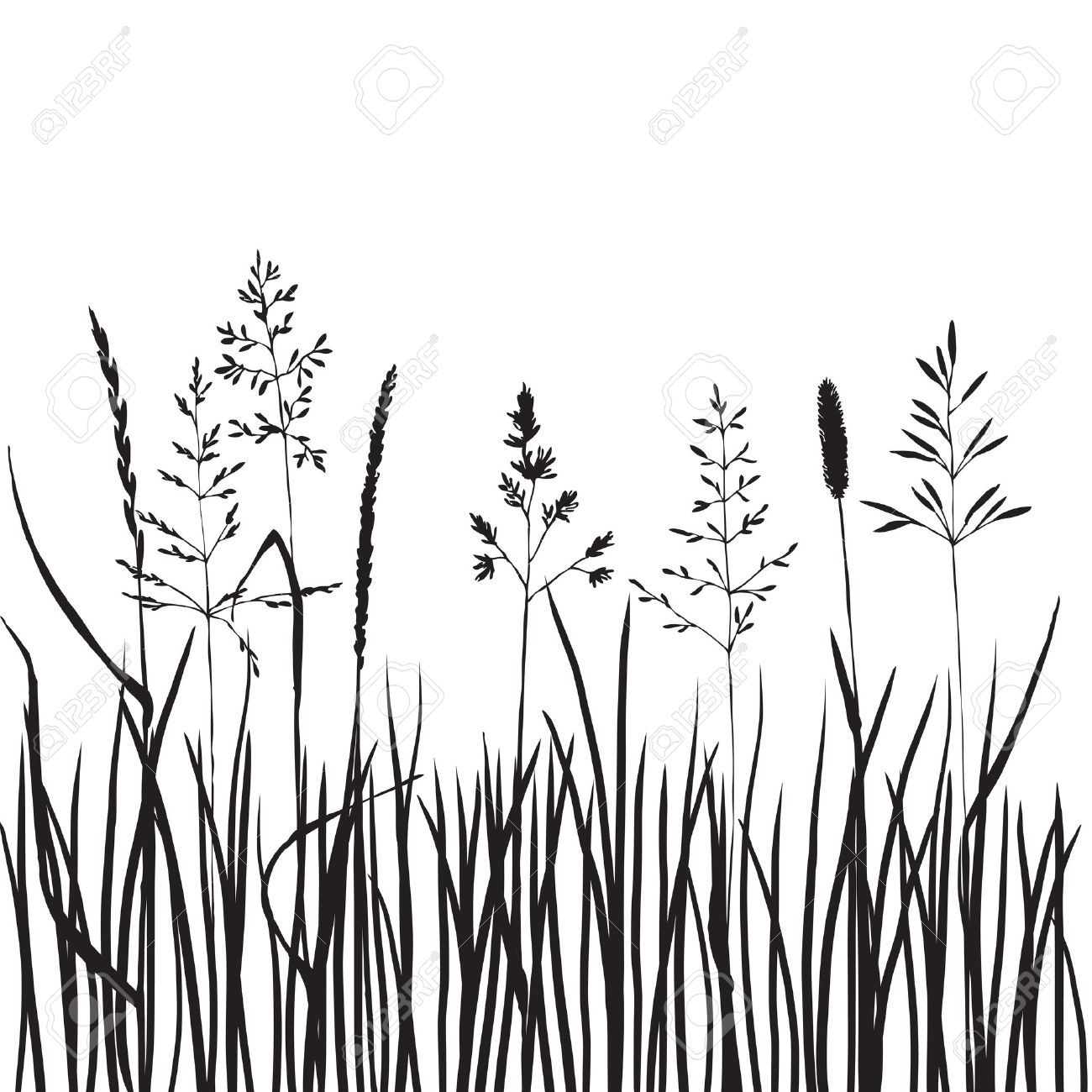 1300x1300 Image Result For Meadow Drawing Quilts Grass Silhouette, How - Meadow Drawing