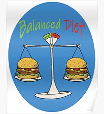 210x230 balanced meal drawing posters redbubble - Meal Drawing