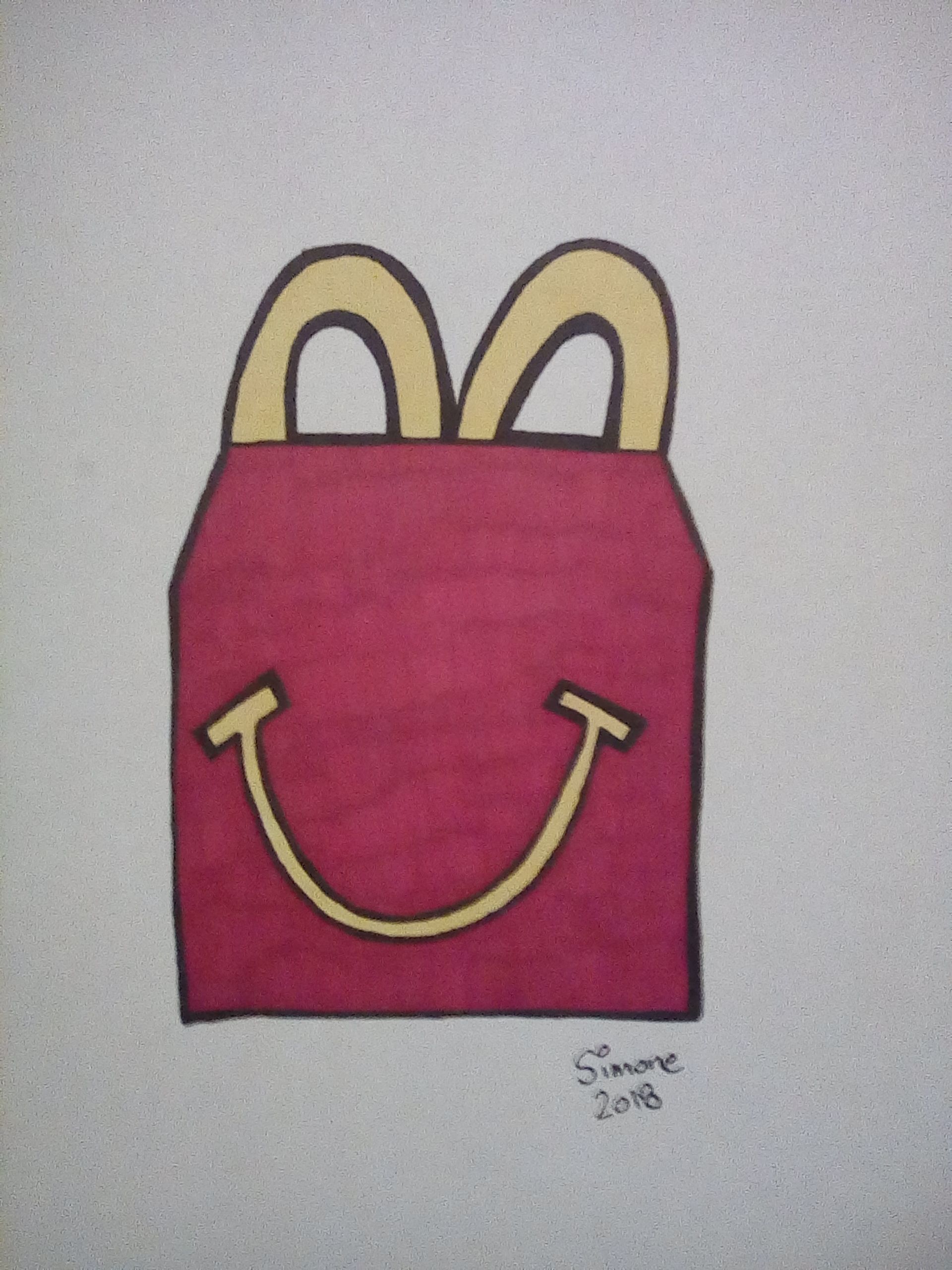 1920x2560 colored drawing happy meal box steemit - Meal Drawing