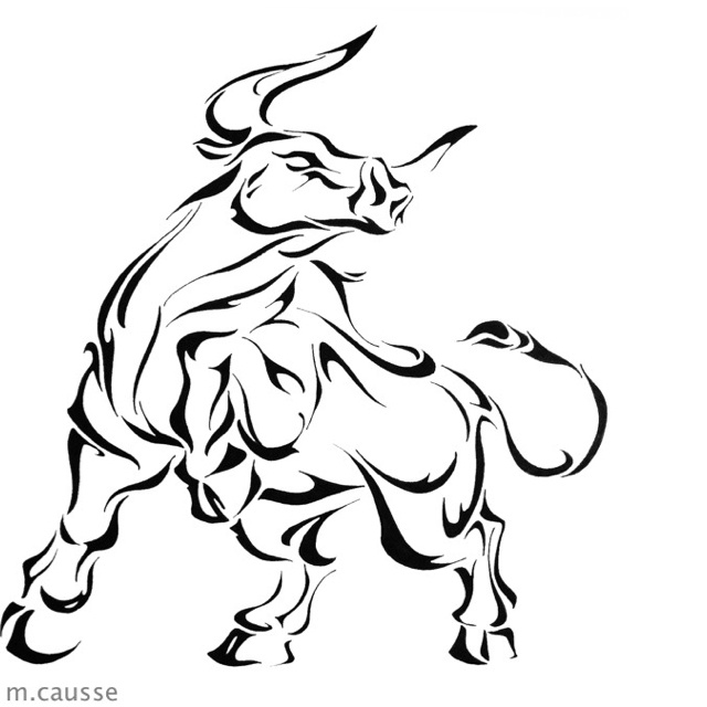 Mean Bull Drawing